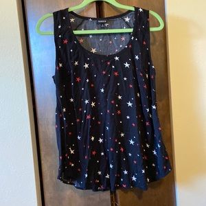 Fun, flattering black tank top